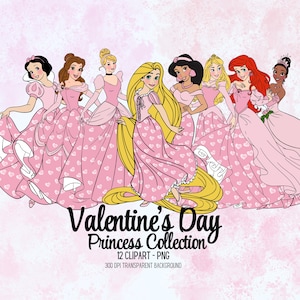 Valentijnsdag clipart, Princess Be Mine clipart png, Cupid XOXO LOVE Clipart, Valentines png, prinsessen aquarel clipart