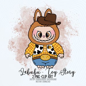Labubu Clipart, Toy Story Clipart, Adesivos png, Sublimação Labubu, Scrapbooking, Toy Story png, Kawaii Cute Character Clipart, Woody png