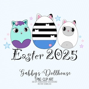 Gabby's Dollhouse Easter Eggs, Gabby's Dollhouse Clipart, Easter Watercolor, Easter Eggs, Gabby Dollhouse Watercolor, Easter 2025