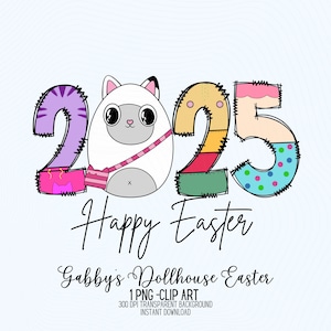 Easter 2025 Clipart, Gabby's Dollhouse Easter Eggs, Gabby's Dollhouse Clipart,Gabby Dollhouse, sublimation, scrapbooking, Easter png