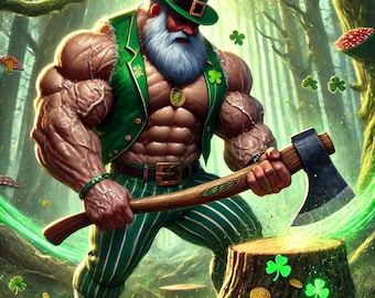 Epic Leprechaun Warrior Pack - St. Patrick’s Day Digital Art Bundle | 4 PNGs 1080x1920