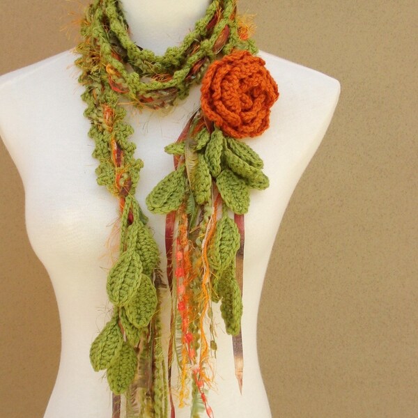 Queen Ann Rose Lariat-Terracotta