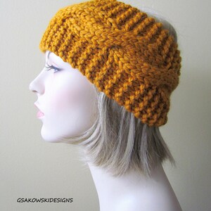 Amelia-Hand Knitted Cable Headband, Turban, Head Warmer, Headband, Ear Muffs, Ear Warmer, Headwrap-Red-Ready to ship