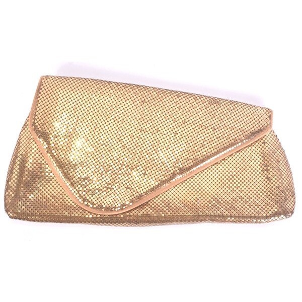 Vintage 40s Purse - 40s Clutch Purse - 40s Whiting and Davis Purse - 40s Gold Clutch - 40s Gold Evening Bag - Gold Whiting and Davis Bag VFG