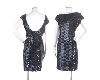 80s Sequin Prom Dress
