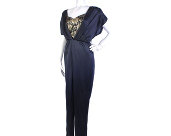 gold lame jumpsuit 70s