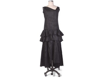 Vintage 20s Dress - Sadie Nemser Dress - 20s Black Dress - 20s Silk Dress - 20s Taffeta Dress - 20s Art Deco Dress - 20s Sadie Nemser - VFG