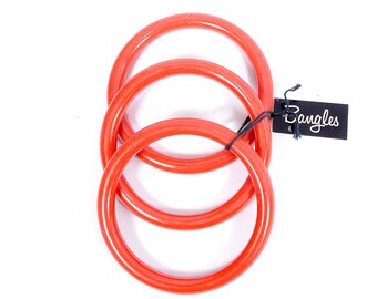 Vintage Bangle Bracelets - Orange Bangle Bracelets - 60s Bangles - 60s Bracelets - 60s Orange - Mod - NOS - Plastic Bangles - 60s Plastic