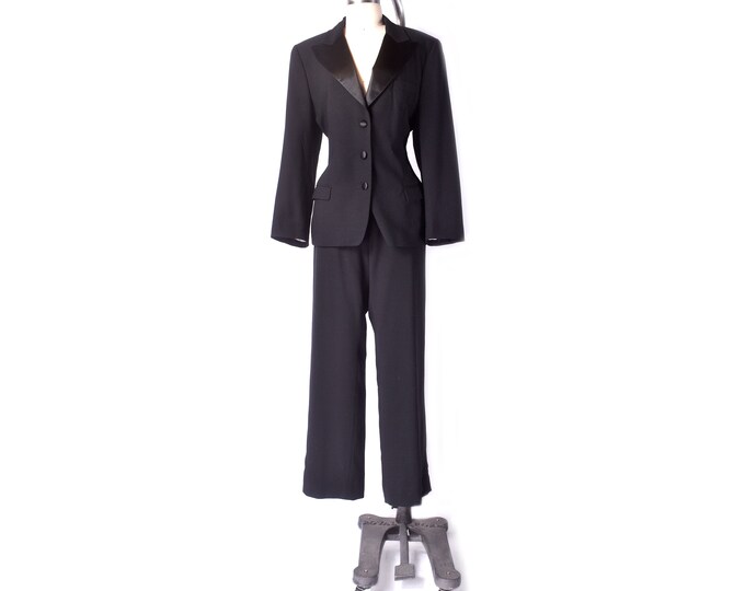 Vintage 80s Tuxedo Women's Tuxedo 80s Black Tuxedo 80s Calvin Klein