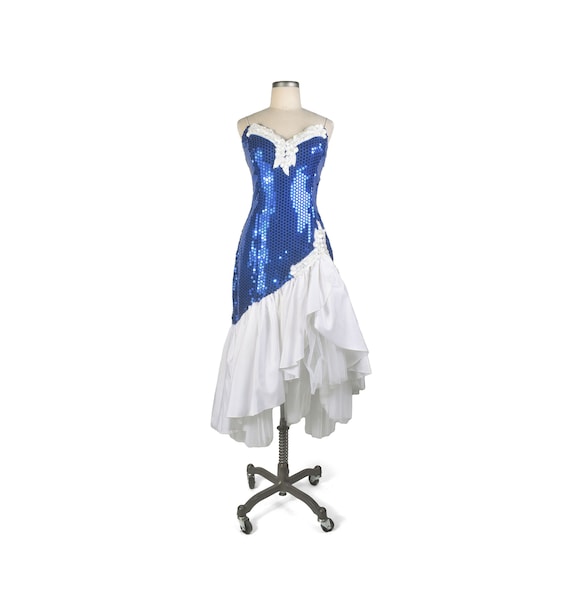 white and blue sequin dress RODY SEQUIN DRESS XS main image 0