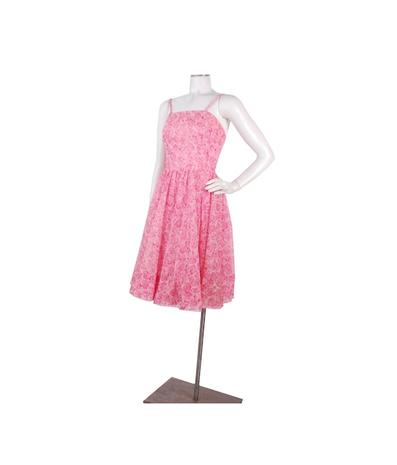 Vintage 50s Dress - 50s Party Dress - 50s Pink Dre