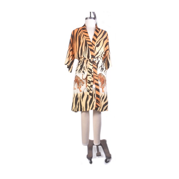 Vintage 70s Robe 70s Mens Robe Tiger Print Robe … Gem