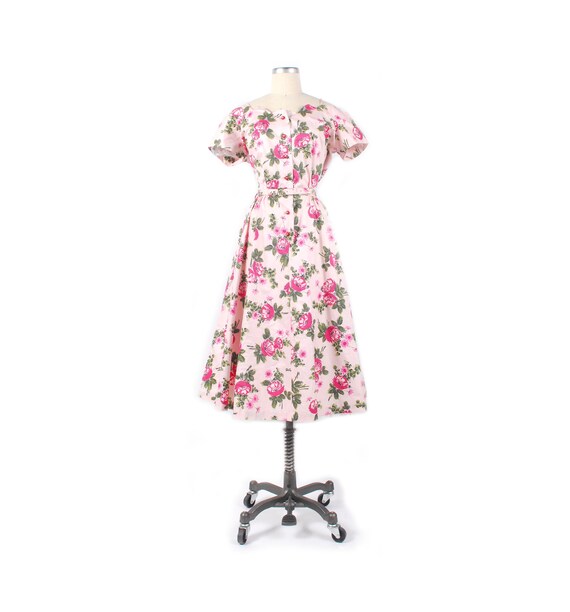 Vintage 50s Party Dress - 50s Off the Shoulder Dre
