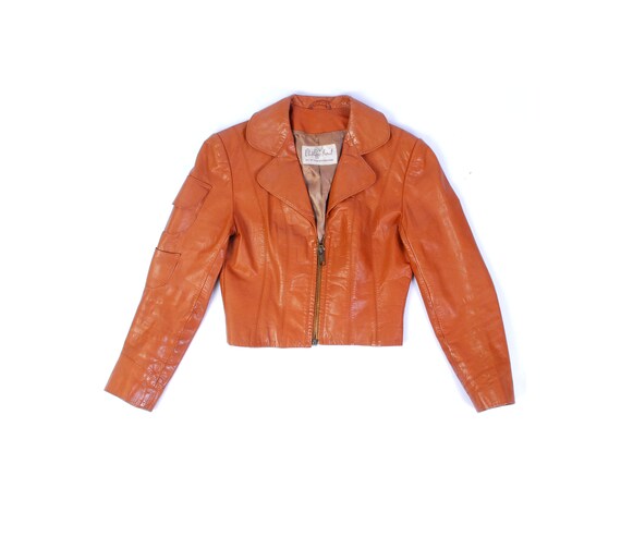 Vintage 70s Leather Jacket - 70s Boho Jacket - 70s