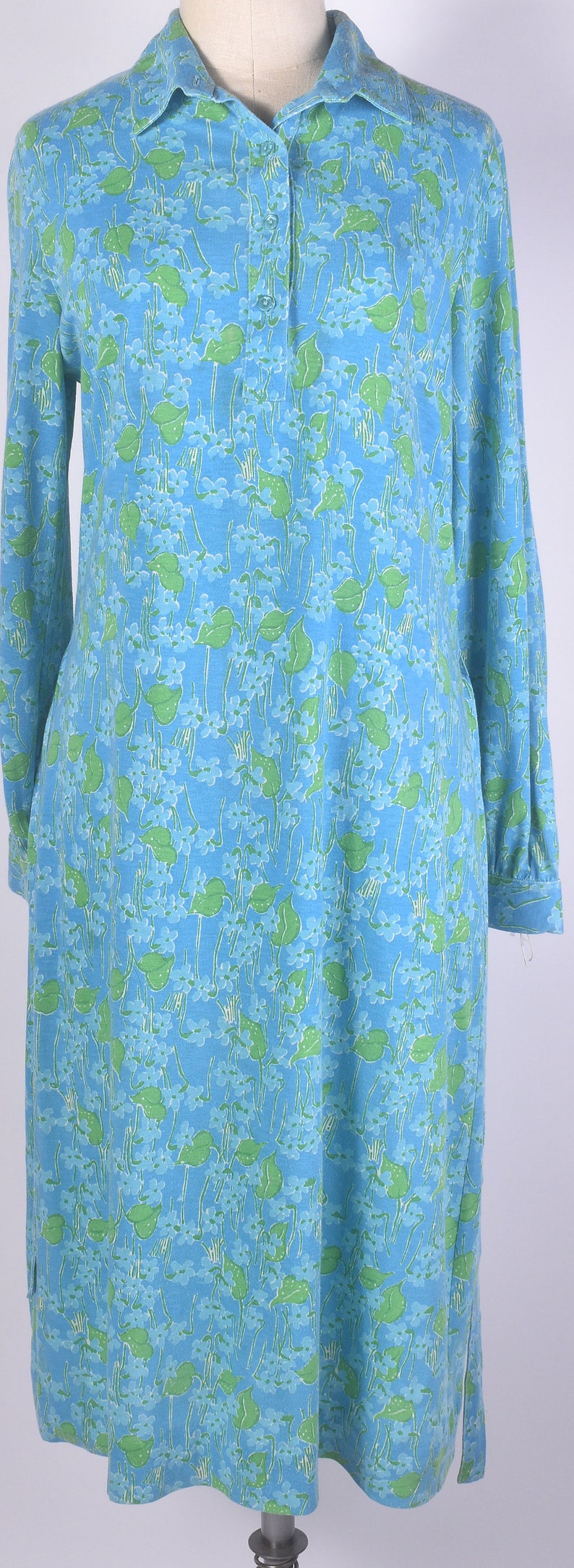 Vintage 70s Dress 70s Lilly Pulitzer Dress 70s Shirtwaist Dress Vintage Lilly Pulitzer 70s Floral Dress Large Lilly Pulitzer VFG image 3