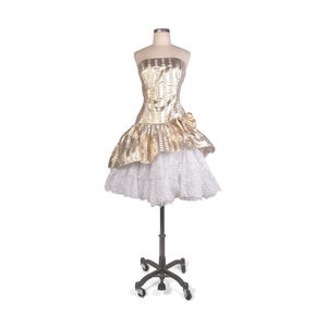 80s Gold Dress - Etsy