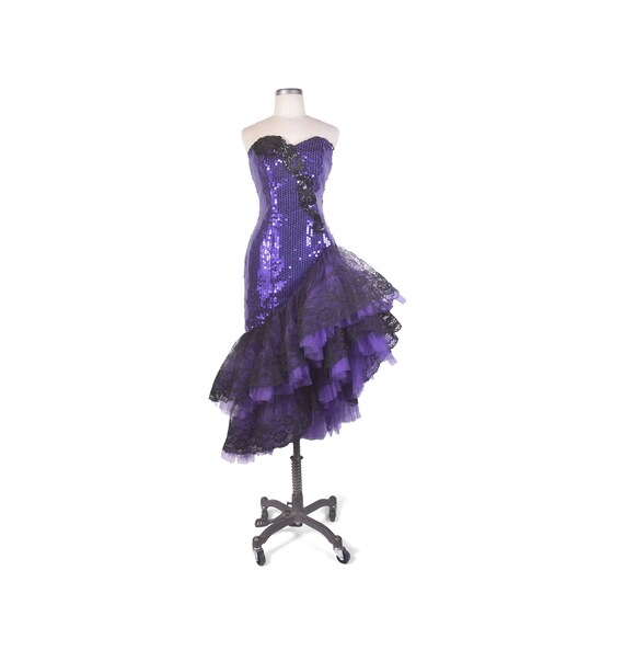 Vintage 80s Dress - 80s Prom Dress - 80s Party Dr… - image 1