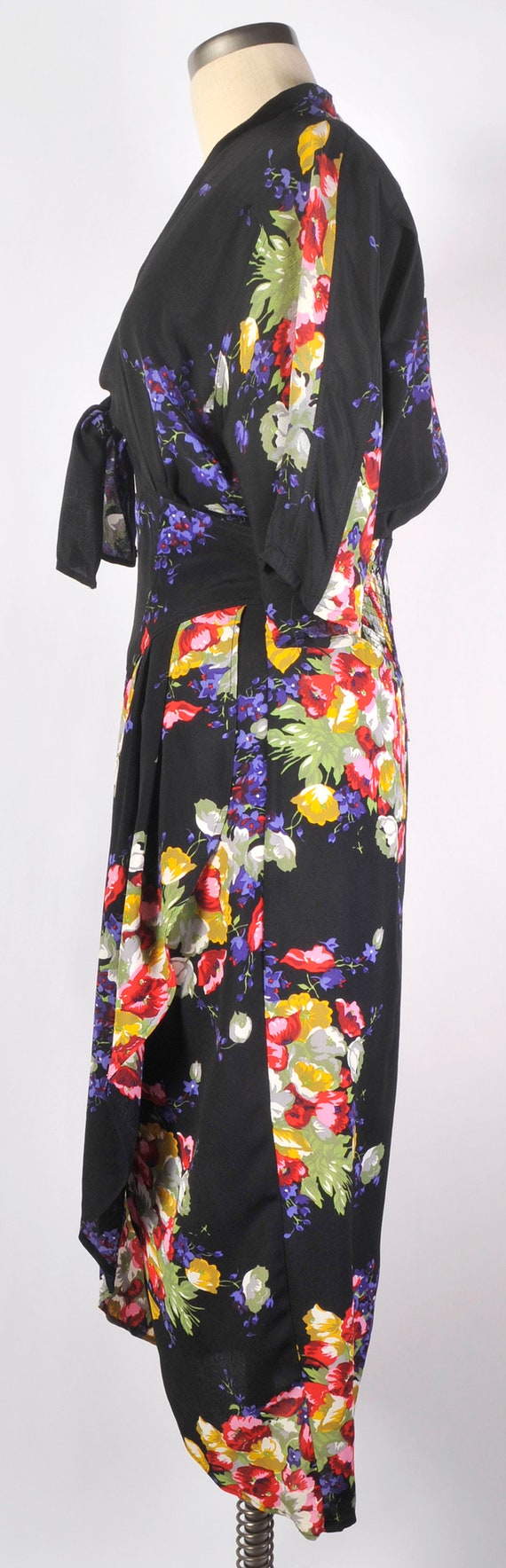 Vintage 90s Dress - 90s Rayon Dress - Floral Rayo… - image 7