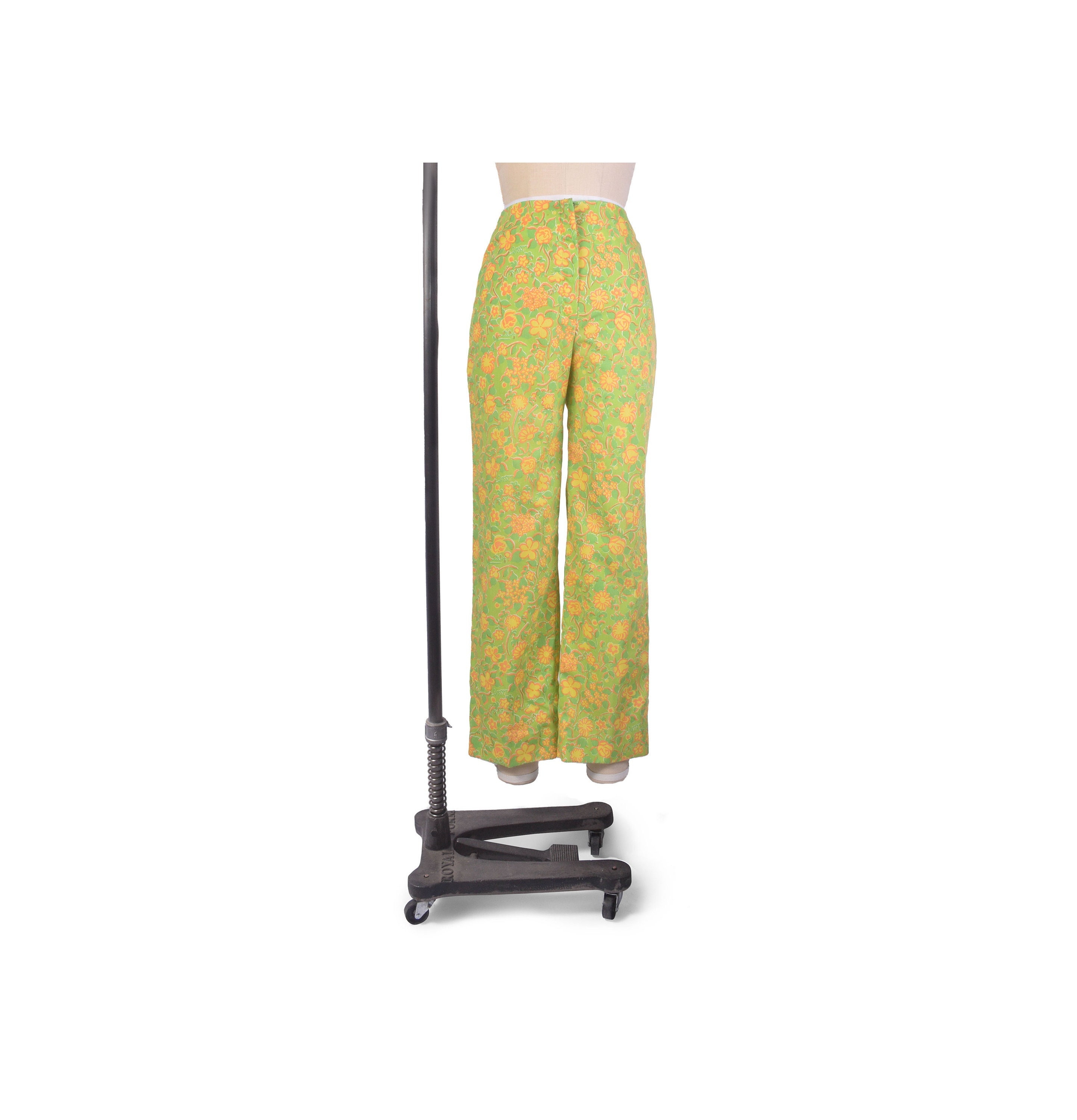 70s Floral Pants - Etsy