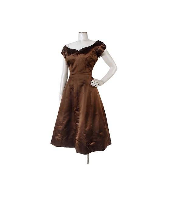 satin 50s dress