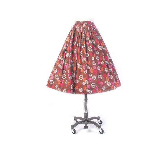 Vintage 50s Skirt - 50s Full Skirt - 50s Atomic Pr