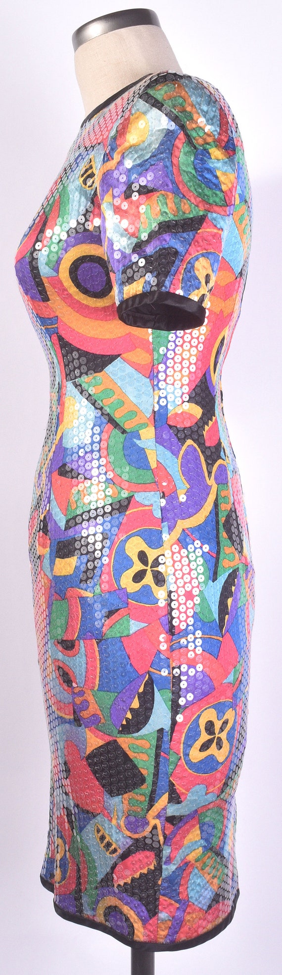 Vintage 80s Dress - 80s Party Dress - 80s Sequine… - image 7