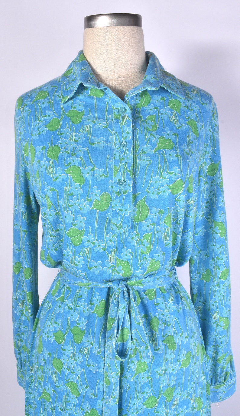 Vintage 70s Dress 70s Lilly Pulitzer Dress 70s Shirtwaist Dress Vintage Lilly Pulitzer 70s Floral Dress Large Lilly Pulitzer VFG image 4