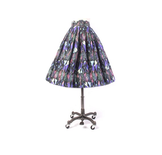 Vintage 50s Skirt - 50s Full Skirt - 50s Novelty P