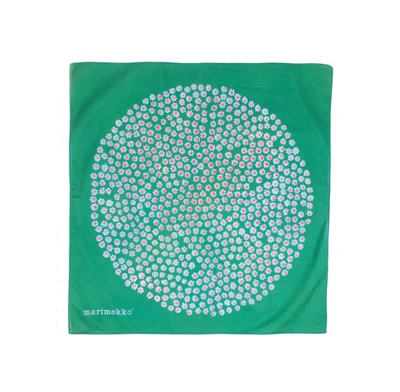 Vintage Marimekko Scarf - 80s Marimekko Scarf - Sq