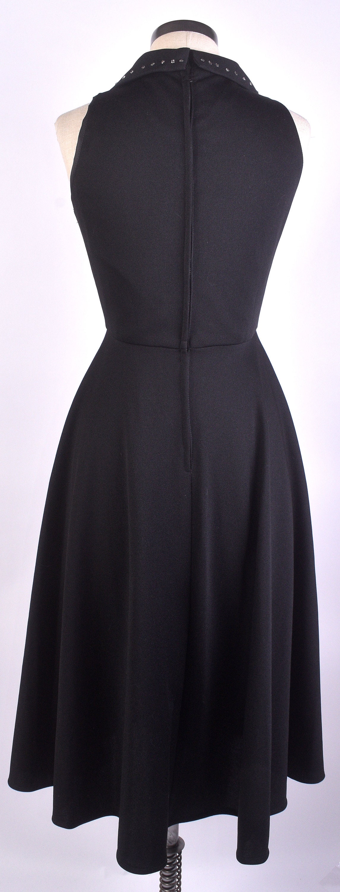 70s disco halter dress Vintage 70s Halter Disco Dress - Black