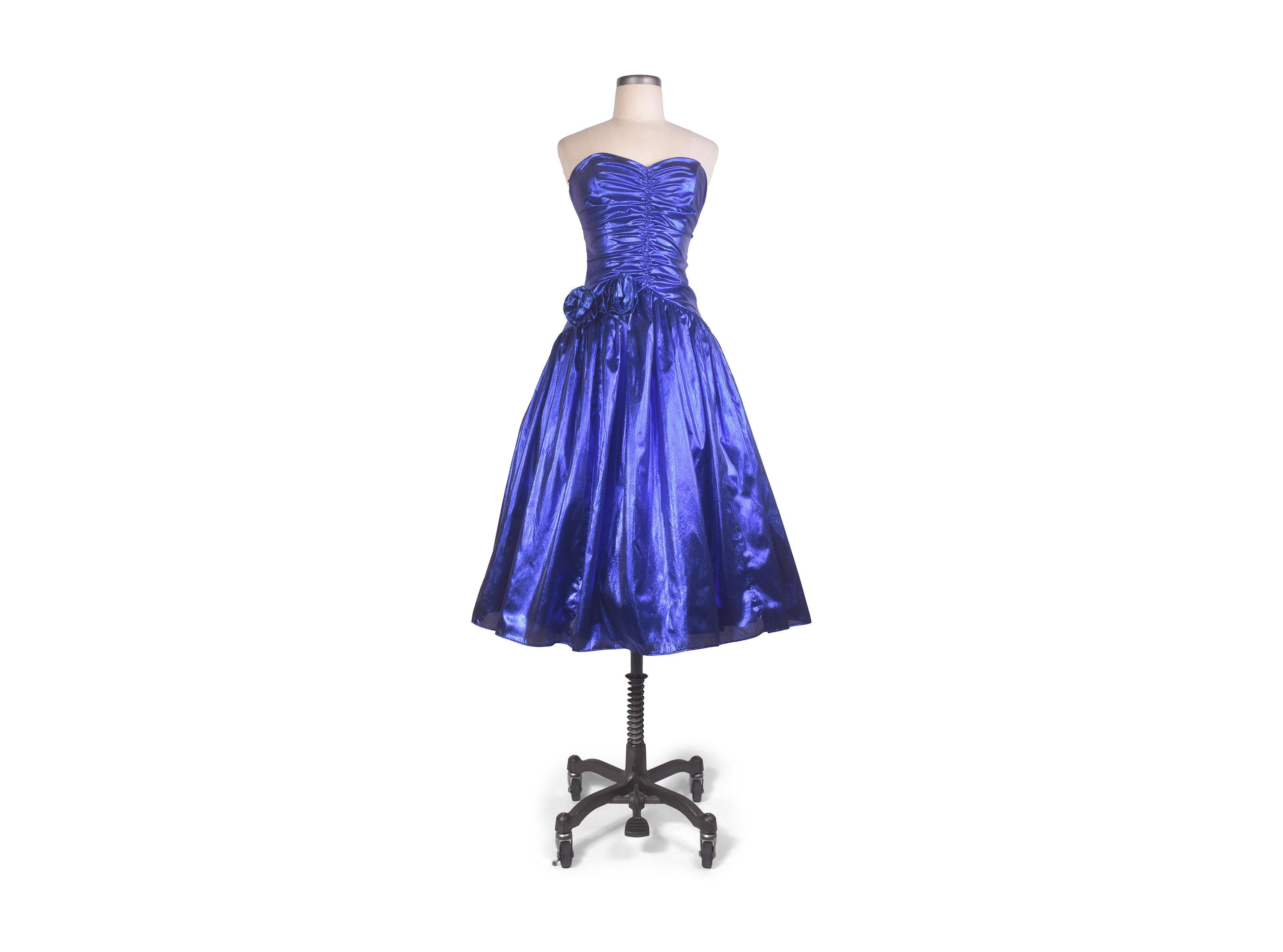 Blue Strapless Skater Dress - Etsy