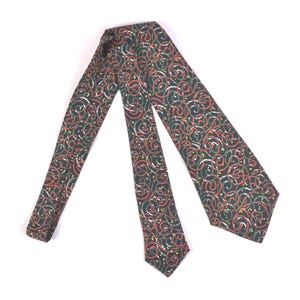 Corbata vintage de los años 40 - Corbata de los años 40 - Corbata de los años 40 - Corbata verde de los años 40 - Corbata Art Decó de los años 40 - Corbata de rayón de los años 40 - Corbata de rayón moderna de los años 40 - VFG