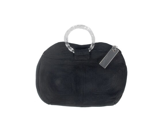 Vintage 40s Purse - 40s Corde Purse - Black Corde