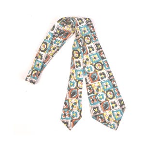 Corbata vintage de los años 40 - Corbata de los años 50 - Corbata de los años 40 - Corbata de los años 50 - Corbata de seda de los años 40 - Corbata de seda de los años 50 - Corbata abstracta de los años 40 - Corbata de los años 40 - Corbata MCM de los años 50 - VFG
