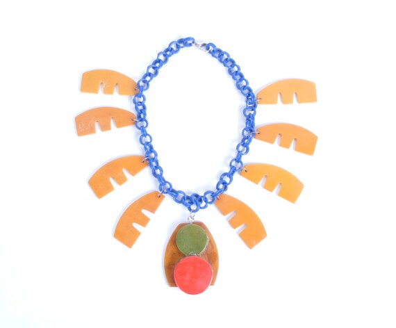 Vintage 80s Necklace - 80s Statement Necklace - 80