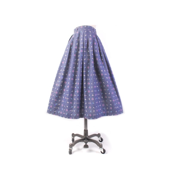 Vintage 50s Skirt - 50s Full Skirt - 50s Novelty P