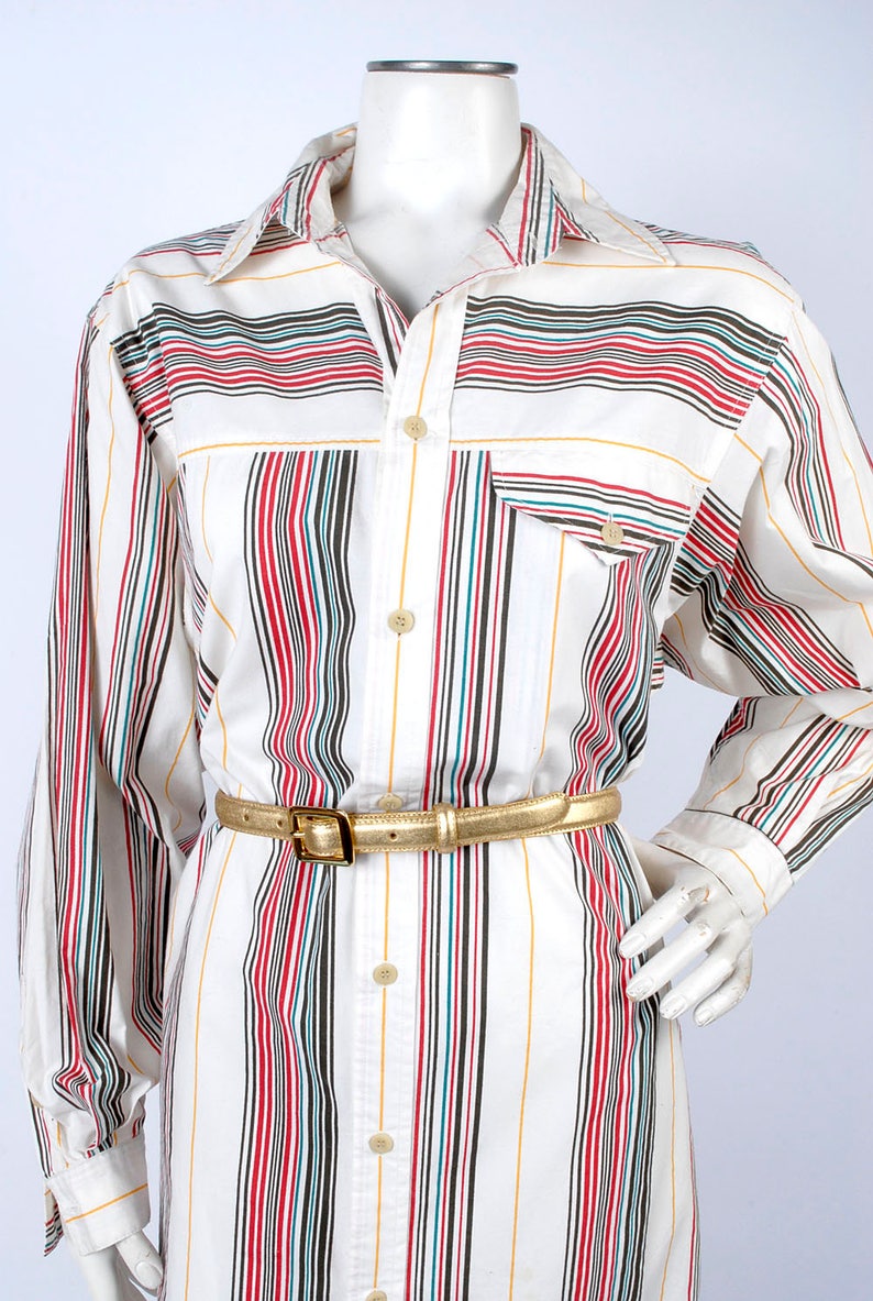 Vintage 80s Dress CALVIN KLEIN Dress Shirtwaist Dress | Etsy