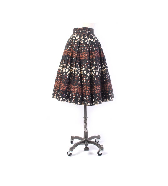 Vintage 50s Skirt - 50s Full Skirt - 50s Floral Sk