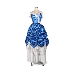 Vintage 80s Metallic Blue Lame Party Prom Dress Southern Belle Style by Loralie - VFG Vintage 80s Metallic Blue Lame Party Prom Dress Southern Belle Style by Loralie - VFG