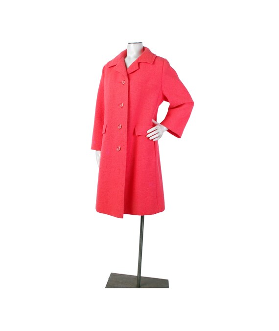 Vintage 60s Coat - 60s Orange Coat - 60s Pink Coat