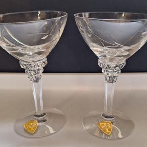 Vintage Tiffin-Franciscan 4,75 &quot;Cocktailgläser ROSE MARIE -2er Set