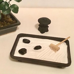 Mini Zen Garden Kit, Japanese Sand Garden for Desktop