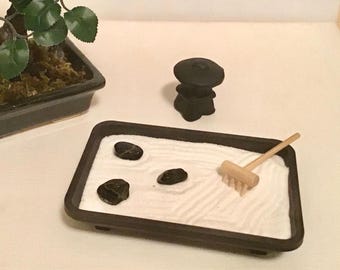 Mini Zen Garden Kit, Japanese Sand Garden for Desktop