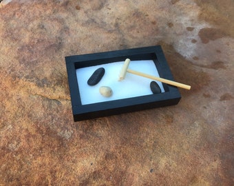 NEW **  Mini Zen Garden - Handmade Wood Tray