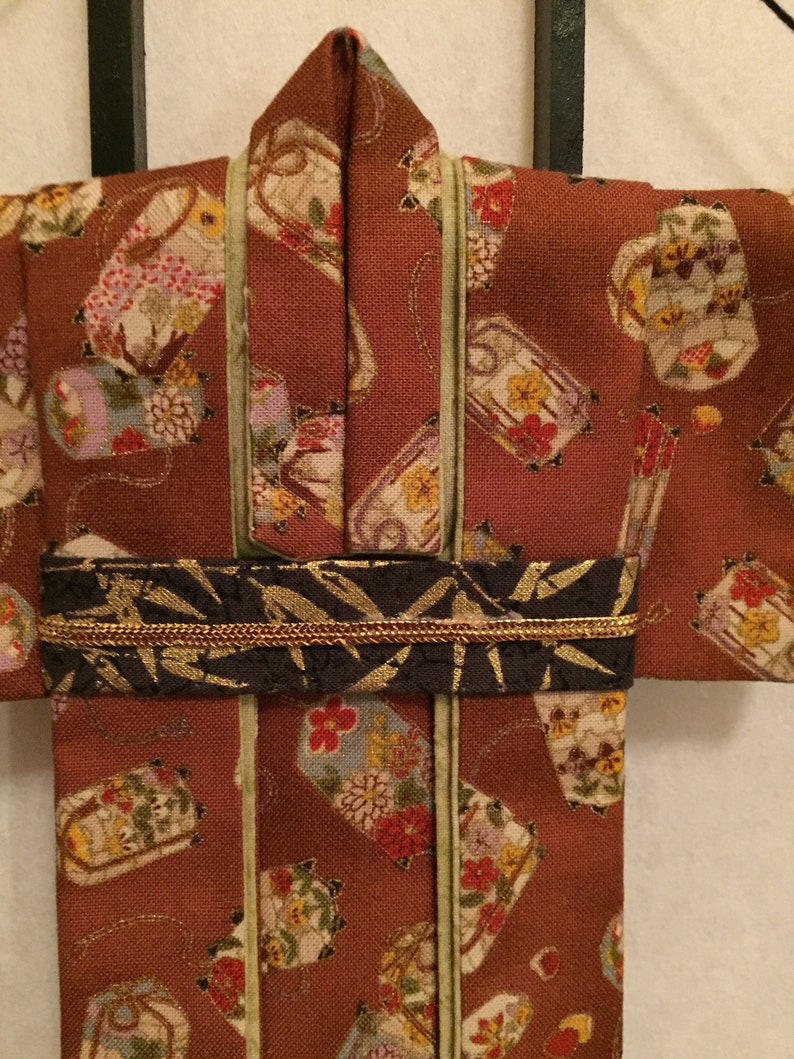 Kimono Gold Laternen Mit Bambus Und Gold Obi Etsy