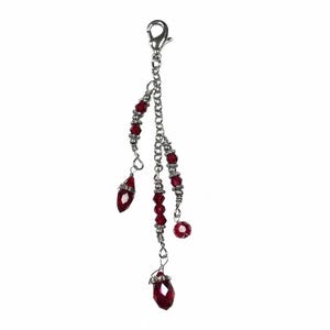 Schmetterling Pferdeschwanz-Halter - Silber oder Gold Perlenanhänger Boho Festival Haarrüstung aus mittelalterlichem Metall Red
