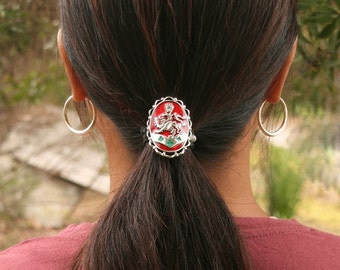 Red Enamel Kingdom Crest Hair Hook Hair Accessory