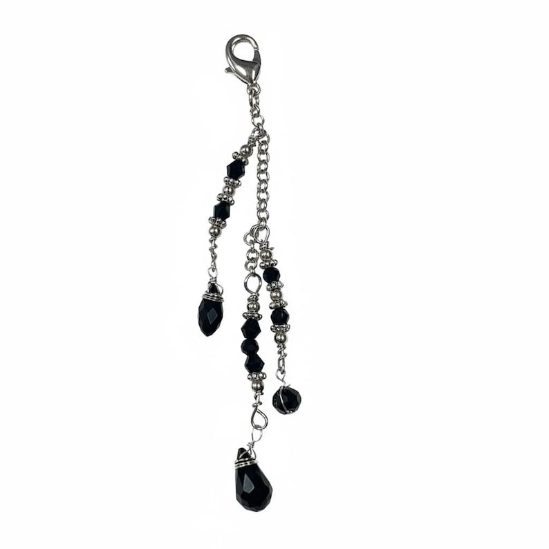 Schmetterling Pferdeschwanz-Halter - Silber oder Gold Perlenanhänger Boho Festival Haarrüstung aus mittelalterlichem Metall Black