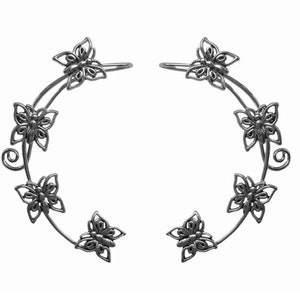 Elf Cuff with Butterfly – Adjustable Elven Ear Cuff – One Size Fits All – Silver or Gold – Fantasy, Festival & Renaissance Jewelry