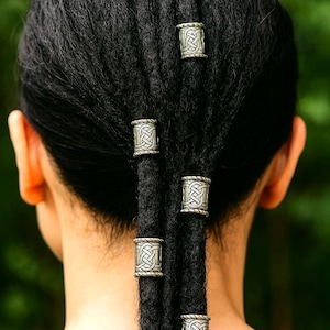 Celtic Knot Hair Bead: Sterling Silver, Copper, or Gold Viking Braid Accessory